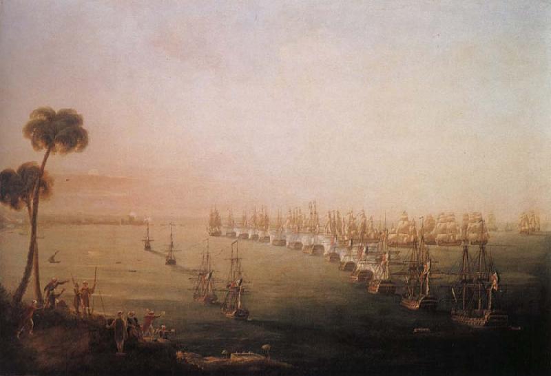 Nicholas Pocock The Battle of the Nile,1 August 1798